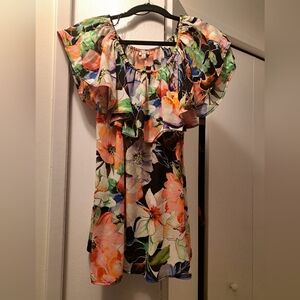 Spense Multicolor Floral Off-Shoulder Blouse
